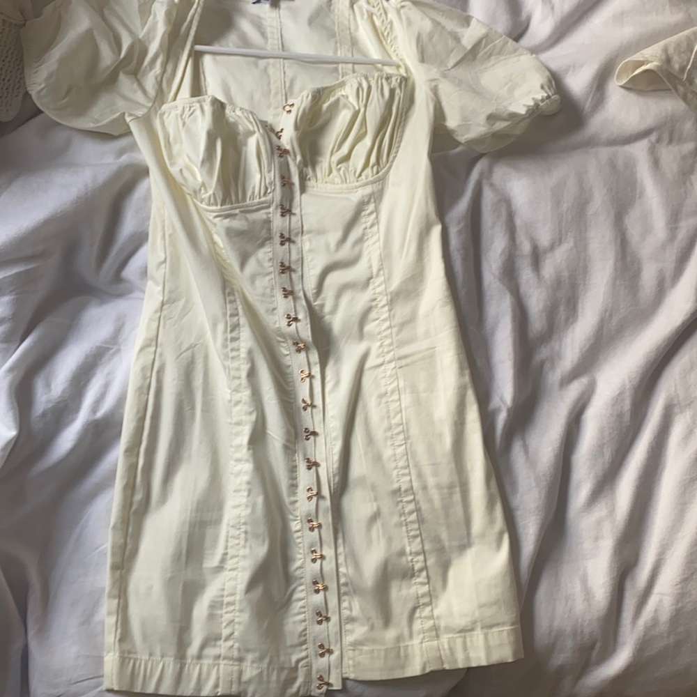 Fashion nova ivory white mini dress